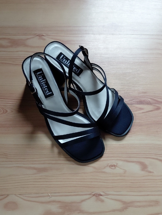 Unlisted Shoes - Unlisted Women's Navy Blue Strappy Block Heel Sandals